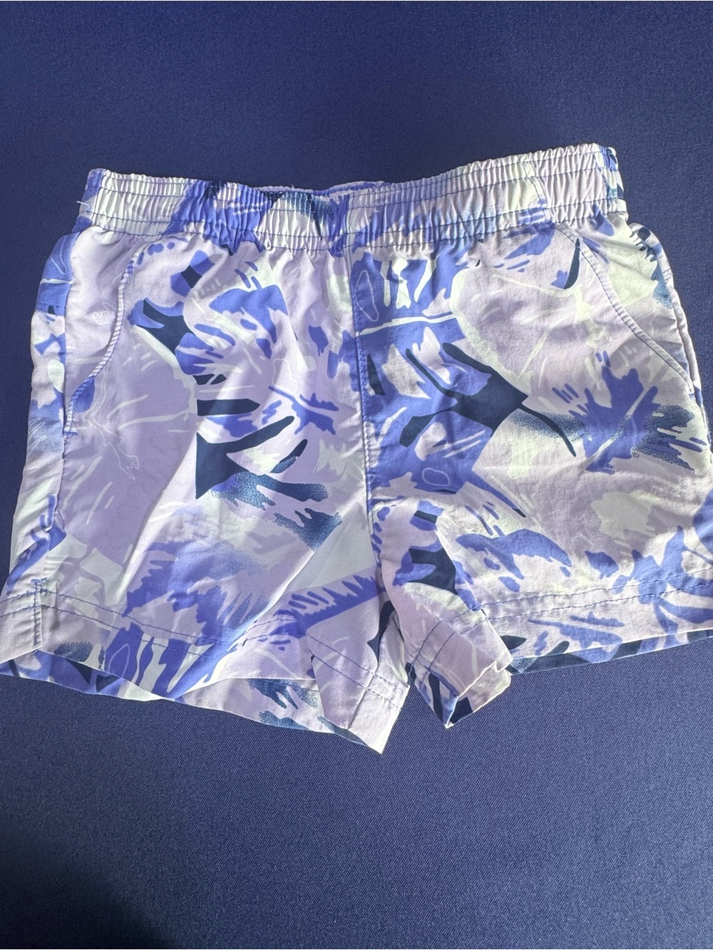 Kids Columbia Blue Floral Active Shorts